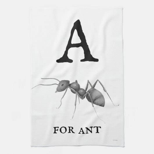 "A" voor Ant Theedoek (Verticaal)