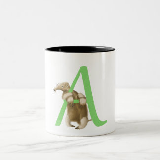 A voor Initiaal Anteater - Mok - Groen