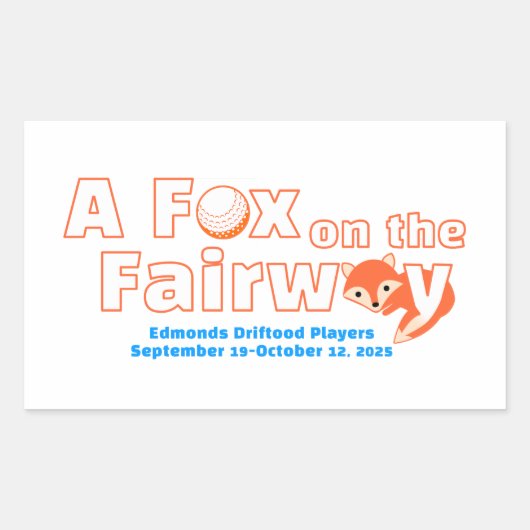 "A" Vos op de Fairway - Sticker (Voorkant)