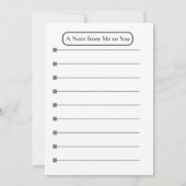 À votre futur vous – Carte de fin d'études élégant (Dos)