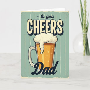 À votre santé Papa Carte de style rétro