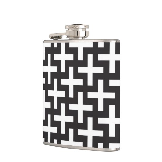 A&w-patronen gemaakt met 'plus'-teken heupfles (Links)