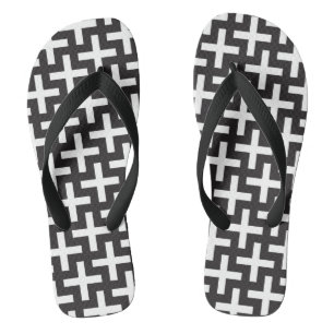 A&w-patronen gemaakt met 'plus'-teken teenslippers