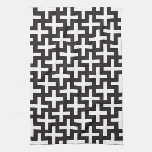 A&w-patronen gemaakt met 'plus'-teken theedoek (Verticaal)