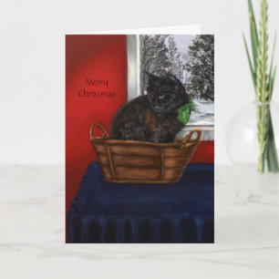 A Warm Snowy Christmas Feestdagen Kaart