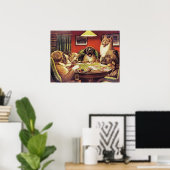 A Waterloo, Dogs Playing Poker, Poster (Thuiskantoor)