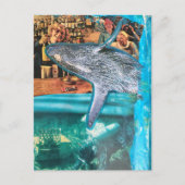 A Whale of a Time A Surreal Collage Briefkaart (Voorkant)