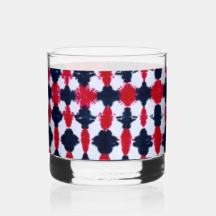 À Whisky Abstrait Rouge Noir Moderne Rock Verre