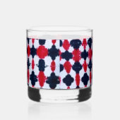 À Whisky Abstrait Rouge Noir Moderne Rock Verre (Gauche)