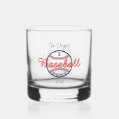 À Whisky Baseball Sports Whiskey Rocks Verre Drinkware (Verso)