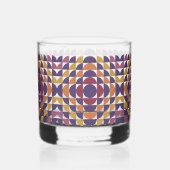 À Whisky Cercles rétro gras Rocks Verre | Mi-siècle (Recto)