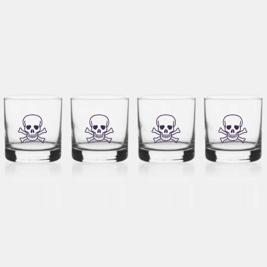 À Whisky Crâne n Bones roches verre set 4 (Recto)
