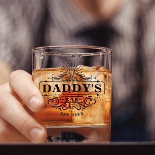 À Whisky Custom Daddy's Bar Année de création de verre