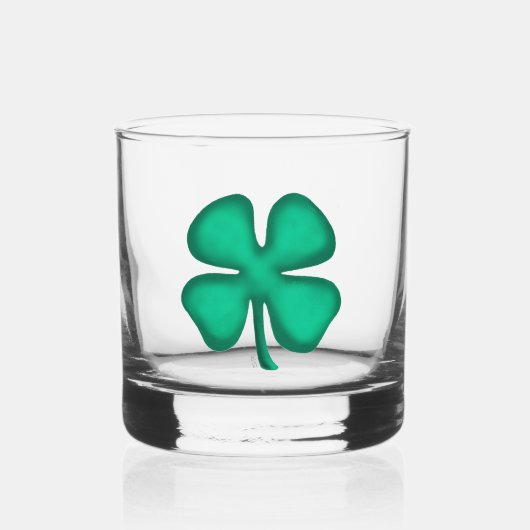 À Whisky Lucky 4 Leaf Irlandais Clochers verre (Recto)