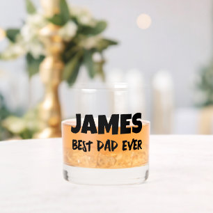 À WHISKY PAPA PERSONNALISÉ MONOGRAMME EN VERRE DE WHISKEY