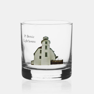 À Whisky Phare de Pt. Betsie en verre