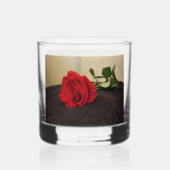 À Whisky Rouge Roses Rocks Verre (Recto)