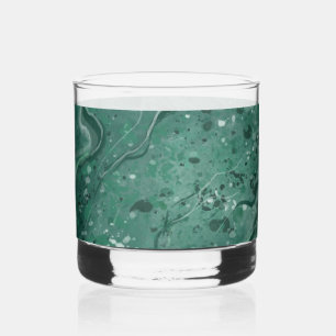 À Whisky Verre de marbre vert sophistiqué
