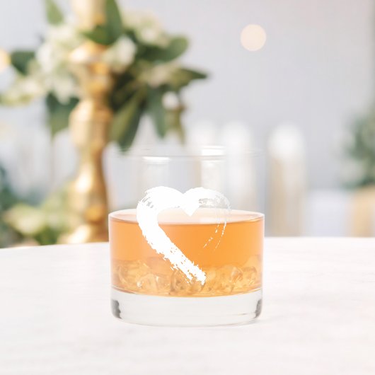 À Whisky Verre Drinkware Lune Coeur (Insitu (Mariage))