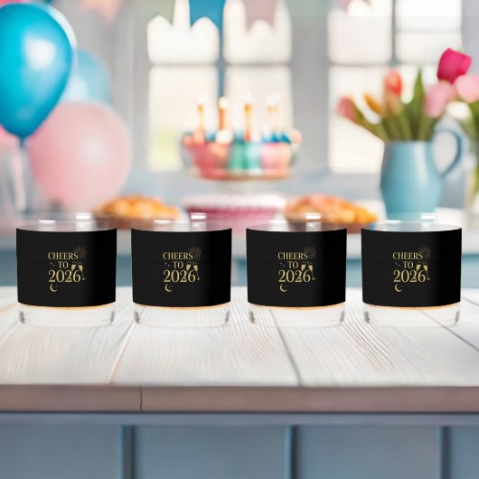 À Whisky Verre Whiskey 2026 - Elégant noir & or (Insitu (Baby Shower))