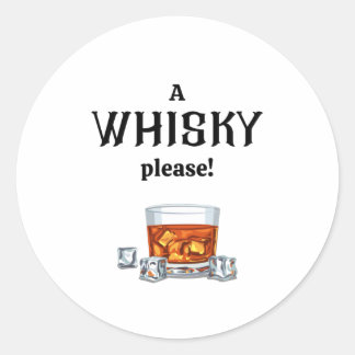 A Whisky | Whiskey, alstublieft Ronde Sticker