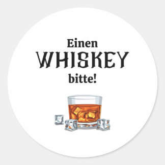 A Whisky | Whiskey, alstublieft Ronde Sticker