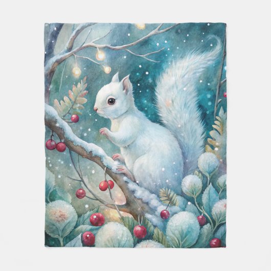 A White Squirrel Fleece Deken (Voorkant)