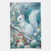 A White Squirrel Theedoek (Verticaal)