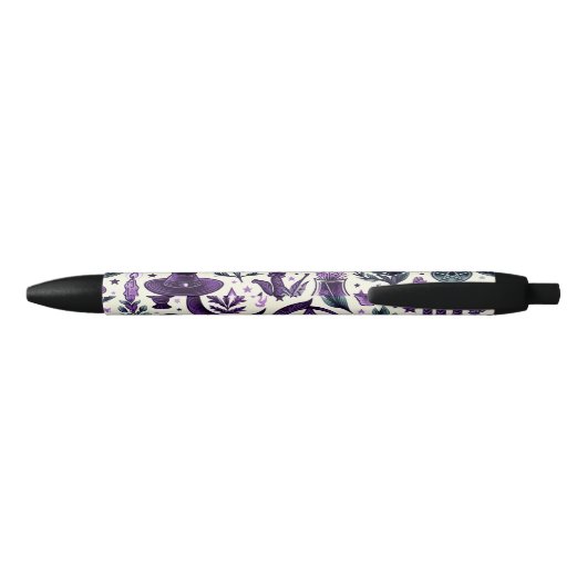 A Wiccan Pattern 1 Zwarte Inkt Pen (Achterkant)