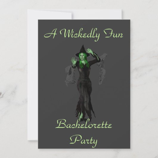 "A Wickly Fun Bachelorette Party" w/ Witch Kaart (Voorkant)