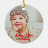 A Winter Wonderland: Your Baby's First Christmas Keramisch Ornament (Voorkant)