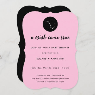 A Wish Come True Big Dipper Baby Shower Invitation