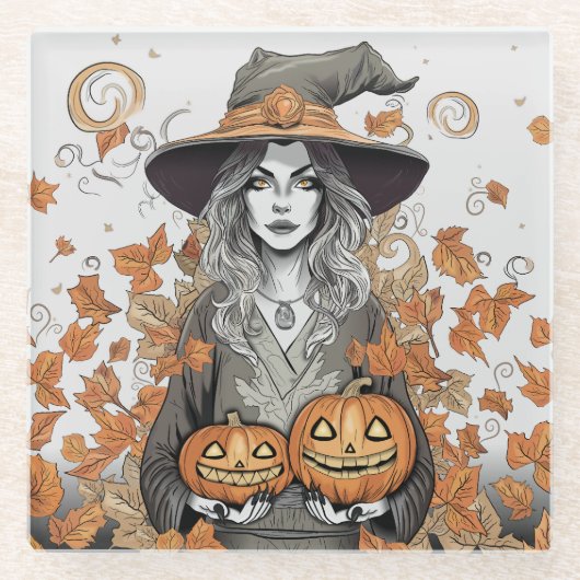 A witch's love glazen onderzetter (Voorkant)