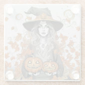 A witch's love glazen onderzetter (Achterkant)