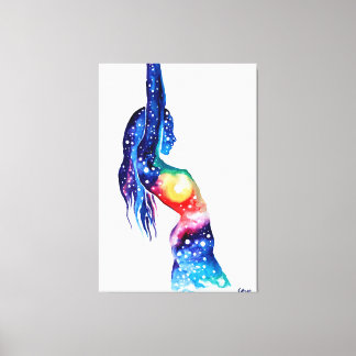 A woman and her inner universe  canvas afdruk