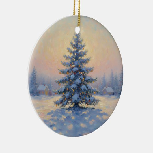 A wonderful Monet-style Christmas tree Keramisch Ornament (Rechts)