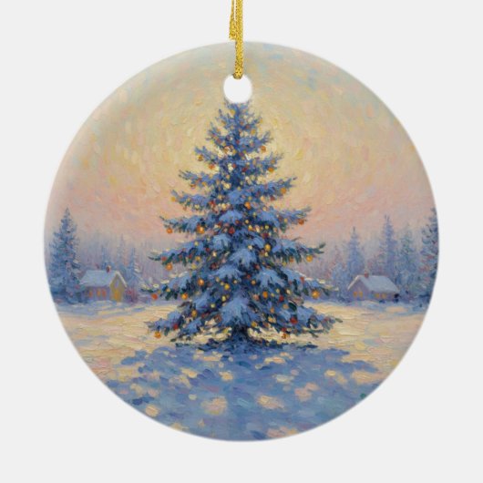 A wonderful Monet-style Christmas tree Keramisch Ornament (Achterkant)