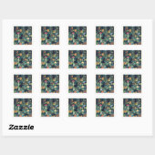 A woodland scene square sticker (Feuille)