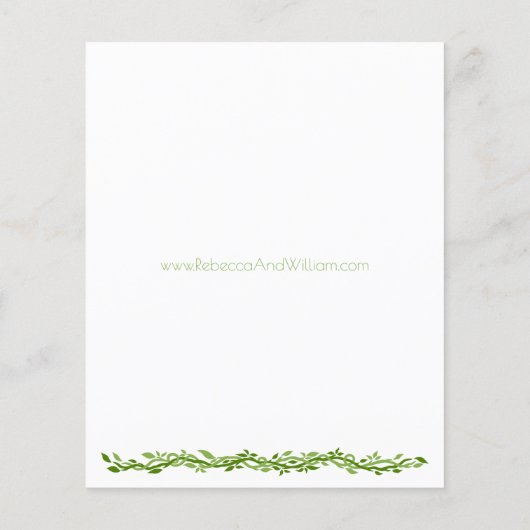 A Woodsy Elegance | Informatie over weddenschap ov Flyer (Achterkant)