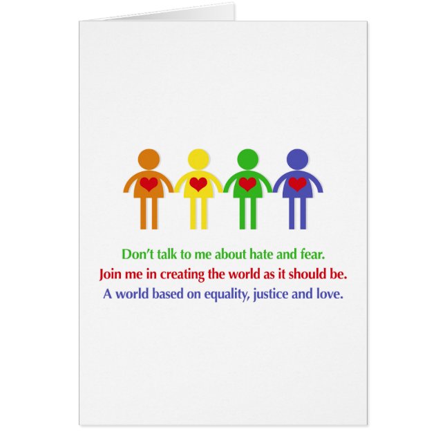 A World of Equality, Justice and Love (Devant)