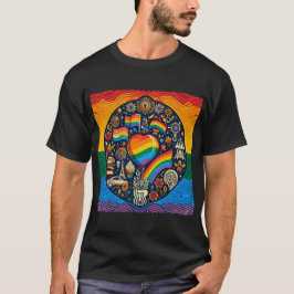 A World of Pride Folk Print T-shirt