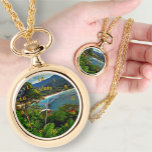 A Yelapa View 0828 Montre Collier<br><div class="desc">Peinture Collection "A Yelapa View 0828" Personnalisez-vous sur la page du produit ou cliquez sur le bouton personnaliser pour obtenir plus d'options de conception. Conçu et créé à partir de mon tableau "A Yelapa View 0828" capturant la vue en marchant sur le chemin de la plage dans la petite baie...</div>