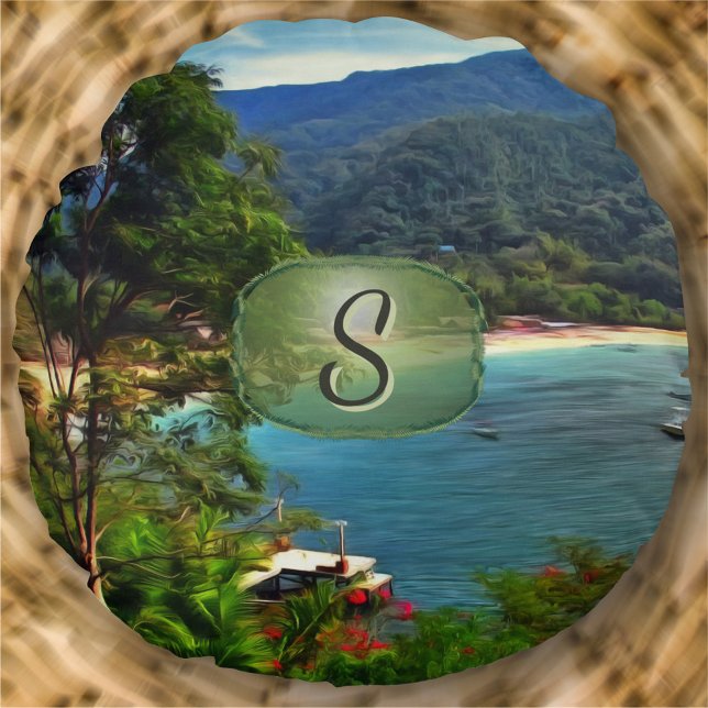 A Yelapa View 0828 Rond Kussen (Creator heeft geüpload)