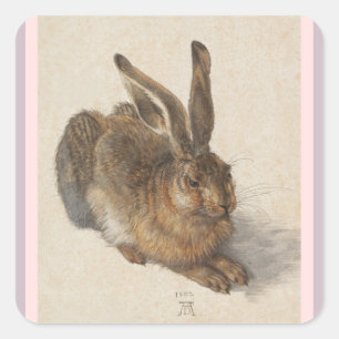 A Young Hare Vierkante Sticker