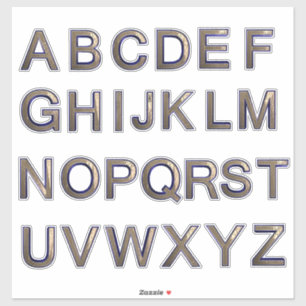 A-Z alfabet gouden letters Custom-Cut Vinyl Sticke Sticker