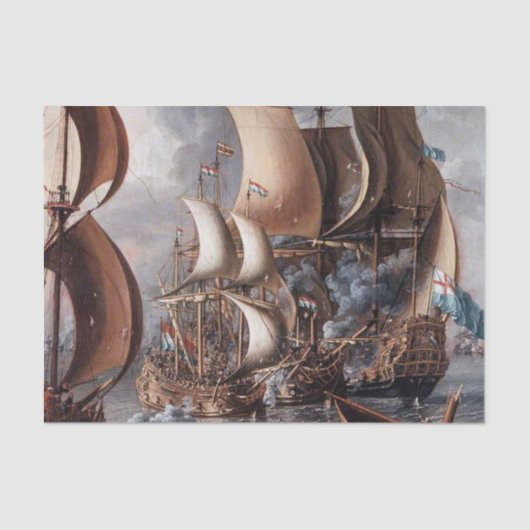 "A Zee Fight" van Lorenzo a Castro Tissuepapier (Voorkant)