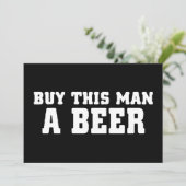 aa31 koopt dit man bier bachelor party grappige hu kaart (Staand voorkant)