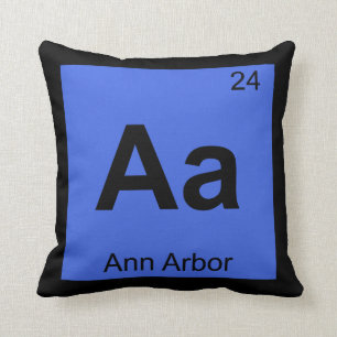 Aa - Ann Arbor Michigan Chemistry Periodic Table Kussen