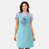 AA Fun Wives Logo Persoonlijk Blauw Schort (Gedragen)
