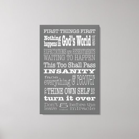 AA Gezegden & Slogans 1 Canvas (Voorkant)